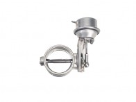 Exhaust Flapper Vacuum Valve, Stainless Steel - 2.5" (64mm) Diameter, 90 degree (Vacuum Closes valve)